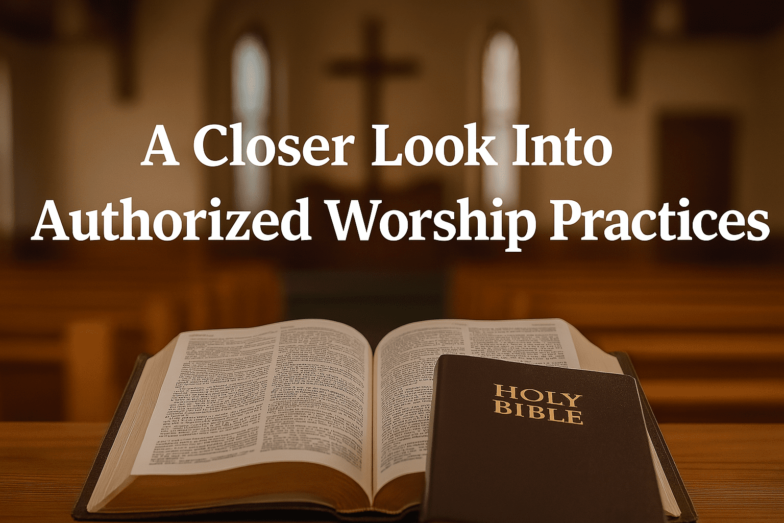 “A Closer Look Into Authorized Worship Practices,” emphasizing the biblical foundation for proper worship."